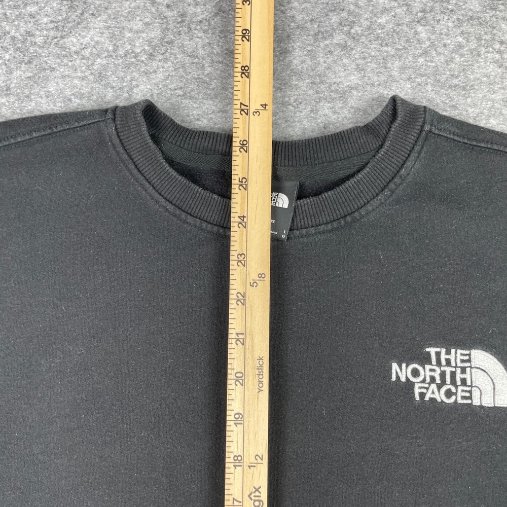 The North Face Sweatshirt Mens L Black Crew Neck Fleece Pullover Standard Fit - Picture 6 of 11